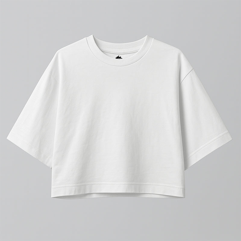 BLANK CROP-TOP OVERSIZE - PREMIUM