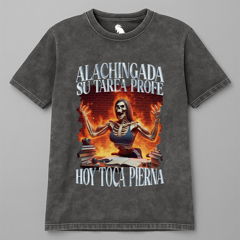 ALACHINGADA SU TAREA PROFE, ¡¡¡HOY TOCA PIERNA!!!