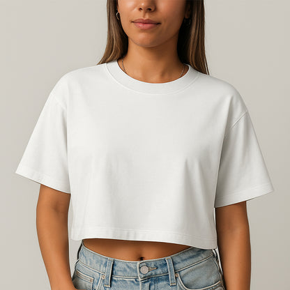 BLANK CROP-TOP OVERSIZE - PREMIUM