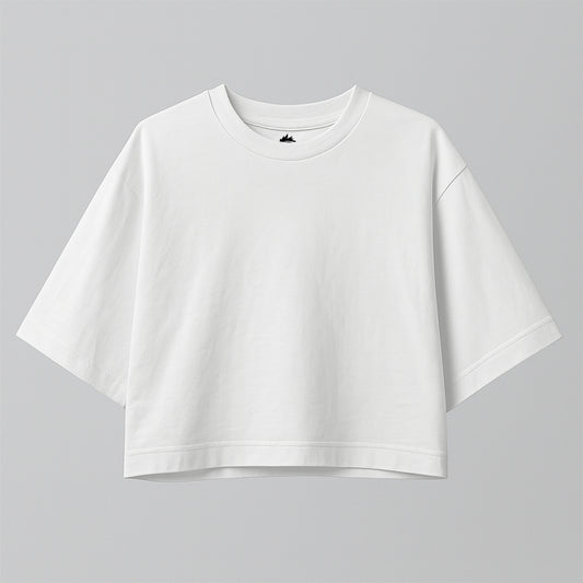 BLANK CROP-TOP OVERSIZE - PREMIUM