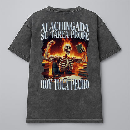 ALACHINGADA SU TAREA PROFE, ¡¡¡HOY TOCA PECHO!!!
