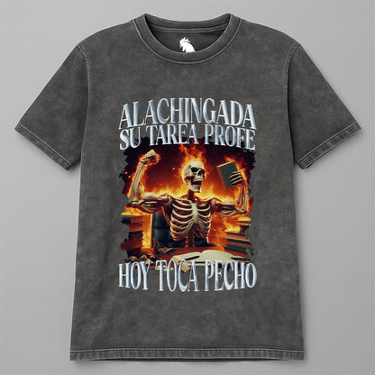 ALACHINGADA SU TAREA PROFE, ¡¡¡HOY TOCA PECHO!!!