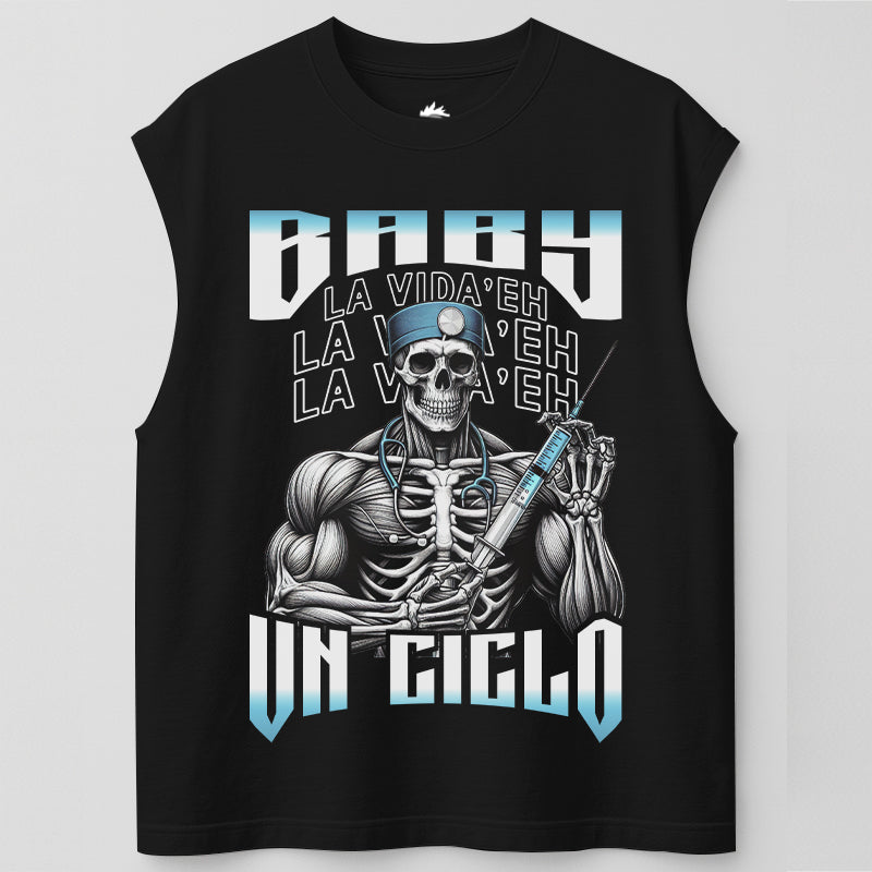 BABY LA VIDA'E UN CICLO - TANK OVERSIZE